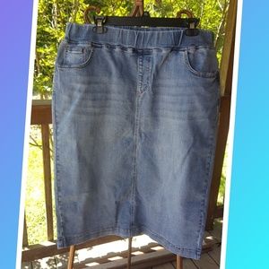 Denim skirt by Nuggles Boutique
